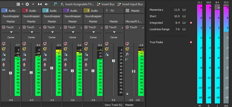 VEGAS Pro 15 Edit - High resolution multitrack audio